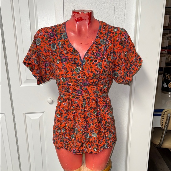 Anthropologie Tops - Anthropologie - Maeve Silk Floral Blouse top shirt